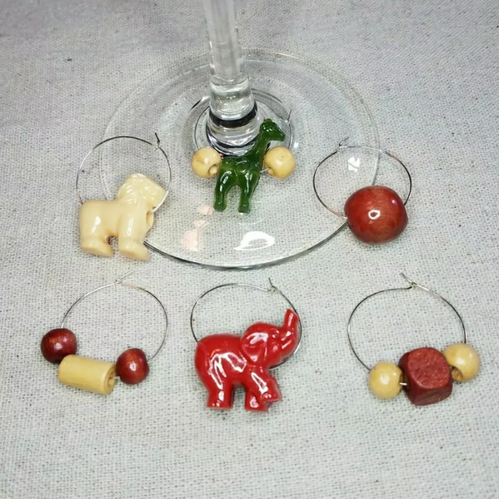Safari Wine Charms